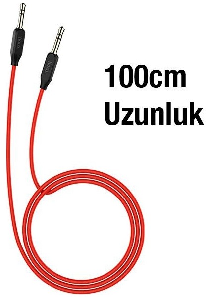 Hc Seri 1 Metre 3.5mm Aux Kablo, Tv, Tablet, Pc, Hoparlör Için Kopukluk Yapmaz Aux Kablo