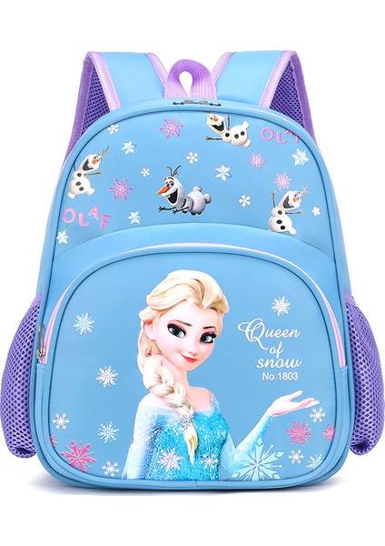 Anaokulu Sırt Çantası Karikatür Frozen Desen Açık Mavi Mor (Yurt Dışından)