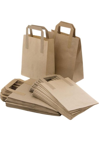 Küçük Boy Kraft Kağıt Çanta 22 x 30 x 12 cm - 500 Adet modelleri