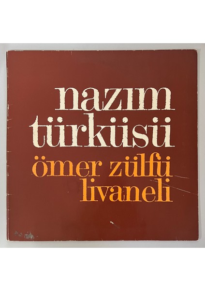 Ömer Zülfü Livaneli Nazım Türküsü Lp Plak (Orjinal 1978 Dönem Baskı)