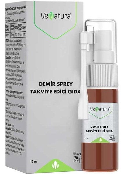 Demir Sprey Takviye Edici Gıda 15 ml