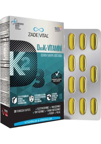 Vitamin D3 + K2 30 Kapsül