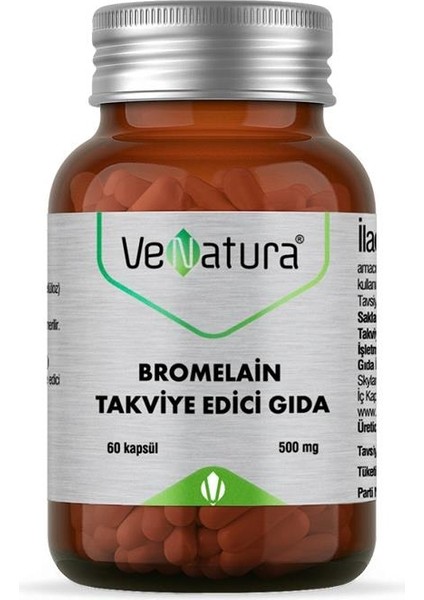 Bromelain Takviye Edici Gıda 60 Kapsül