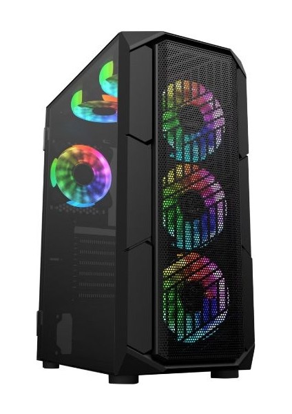 XR07 4x RGB Fanlı 500W 80 Plus Bronze Power E-Atx Gaming Bilgisayar Kasası