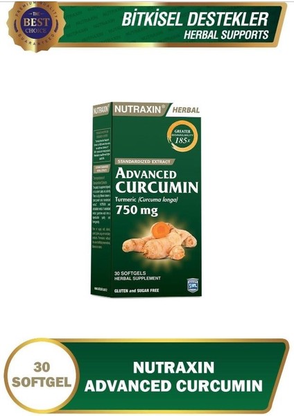 Advanced Curcumin 750 Mg 30 Softgel