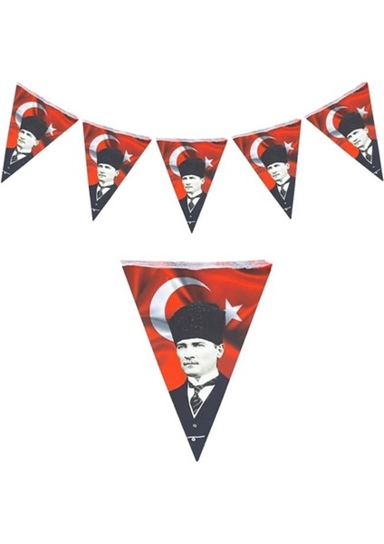 Atatürklü Üçgen Flama Bayrak
