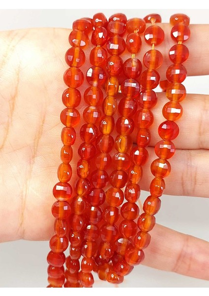 Akik Taşı Yassı Faset Kesim 6X4MM Unisex Ikili Bileklik (42805) fiyatları