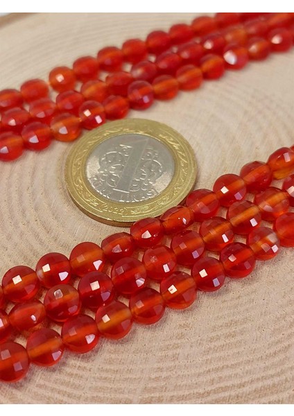 Akik Taşı Yassı Faset Kesim 6X4MM Unisex Ikili Bileklik (42805) modelleri