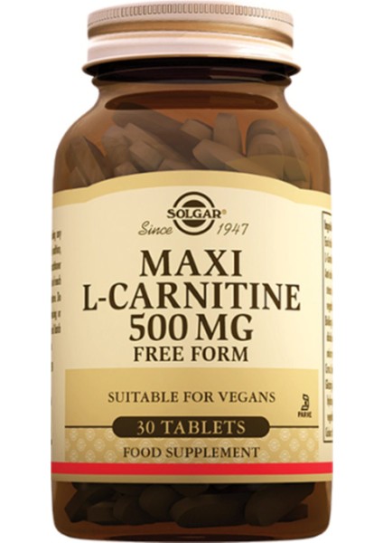 Maxi L Carnitine 500 Mg 30 Tablet