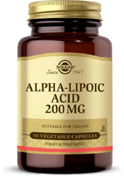 Alpha Lipoic Acid 200 Mg 50 Kapsul (Alfa Lipoik Asid) fiyatları