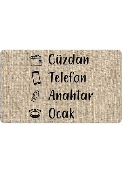 Kapı Önü Paspası Vinil Kaymaz Tabanlı