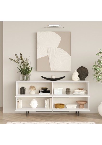 Ocean Konsol 4 Kapaklı Metal Ayaklı 160CM Beyaz On3-W fırsatları