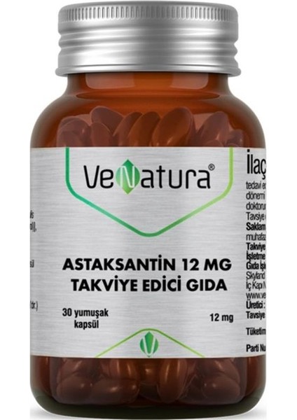 Astaksantin Takviye Edici Gıda 30 Yumuşak Kapsül