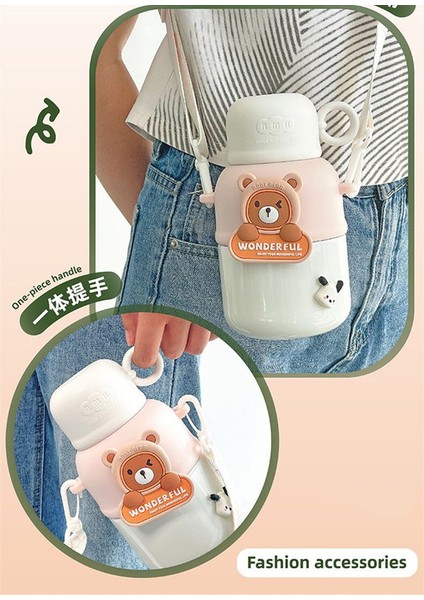 Sweet Ruı Çocuk Sevimli Çapraz Açıklıklı Yalıtımlı Su Şişesi 580ML (Yurt Dışından) modelleri