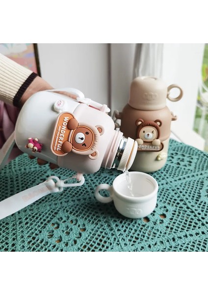 Sweet Ruı Çocuk Sevimli Çapraz Açıklıklı Yalıtımlı Su Şişesi 580ML (Yurt Dışından) fırsatları
