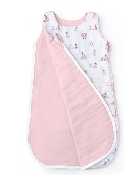 Bebe Lapin Rose 1.85 Tog Kışlık Müslin Bebek Uyku Tulumu 6-18 Ay