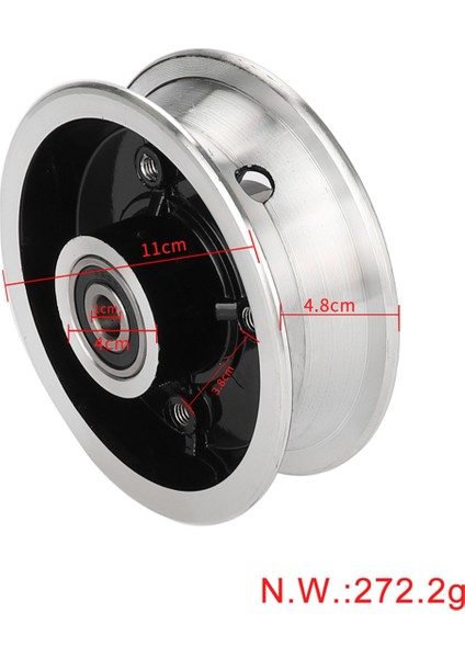 8 Inç Scooter Tekerlekleri 6.5 Inç Çelik Ön Tekerlek Merkez Halkası Yük Taşıyan Yardımcı Tekerlek Göbeği Halkası (Yurt Dışından)