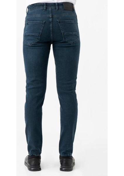 Treviso J2409 Regular Fit Pamuklu Likralı 5 Cep Jean Pantolon Yeşil