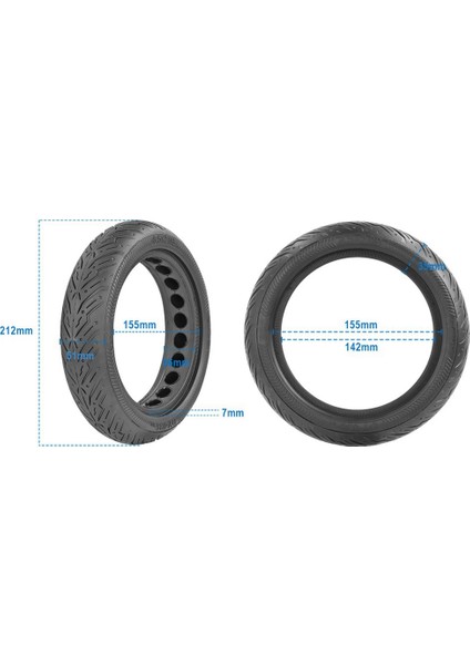 Xiaomi M365 1s Pro 2 Elektrikli Scooter Petek Şok Emici Patlamaya Dayanıklı Lastik Için 8.5 Inç Katı Lastik (Yurt Dışından) fırsatları