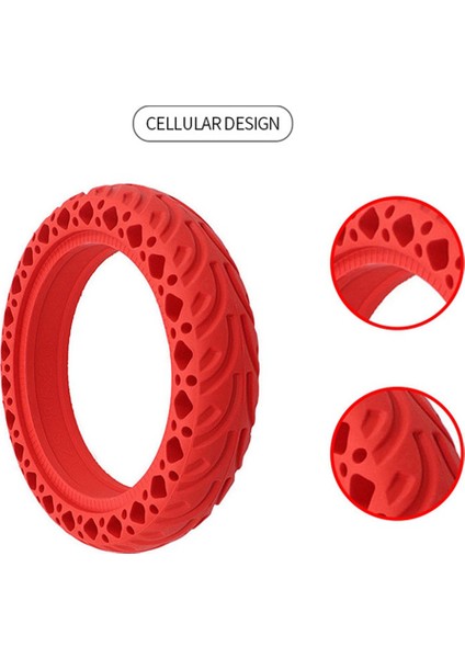 8.5 Inç Petek Lastik Xiaomi M365 PRO1S Pro2 Mı3 Elektrikli Scooter 8.5x2 Boyutu Amortisör Sönümleme Lastik Kırmızı (Yurt Dışından) modelleri