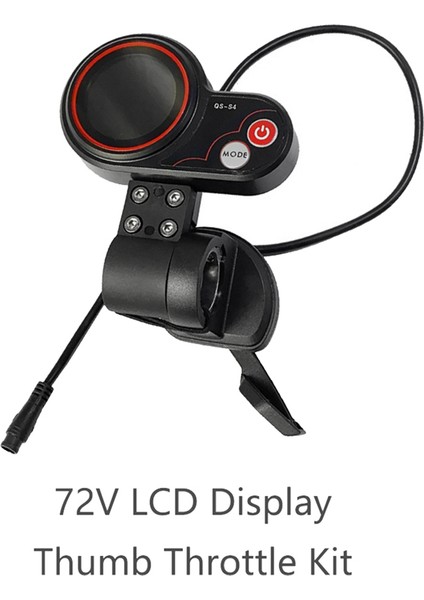 Qs-S4 72V Başparmak Gaz LCD Ekran Ölçer Kiti + Xt-60 Kablo Yalnızca Sıfır 11X Elektrikli Scooter 6pın Ekran Aksesuarları (Yurt Dışından)