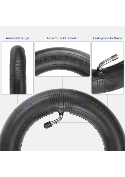 8.5 Inç Iç Tüp Arka Tekerlek Bükülmüş Vana Gövdesi 50/75-6.1 Arka Lastik 8 1/2x2 Gotrax Gxl V2 Hiboy Xiaomi M365 Pro 1s (Yurt Dışından)