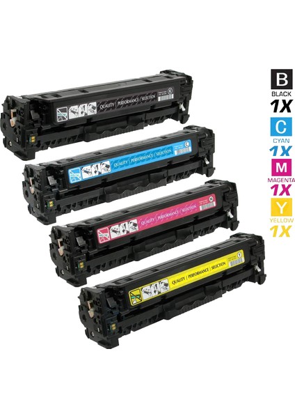 Cf 540A/541A/542A/543A Muadil Toner 4 Renk Set