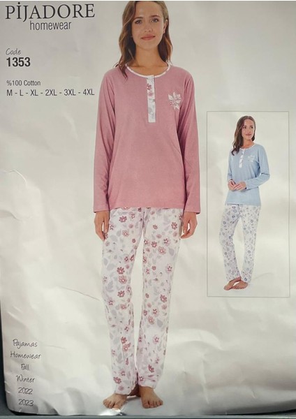 1353 Uzun Kol Penye Pijama Takımı