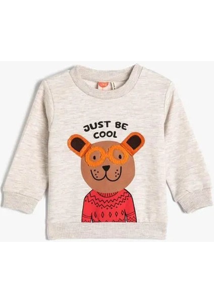 Koton Erkek Bebek Sweatshirt Bej 4WMB10188TK