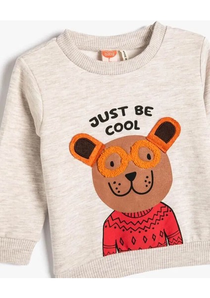 Koton Erkek Bebek Sweatshirt Bej 4WMB10188TK
