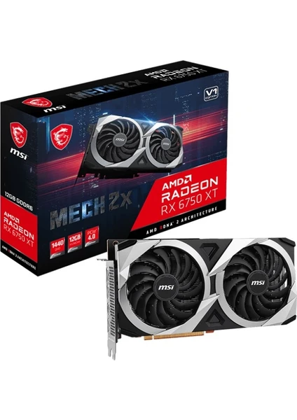 VGA RADEON RX 6750 XT MECH 2X 12G V1 RX6750XT 12GB GDDR6 192B PCIE 4.0 X16 (3XDP 1XHDMI)