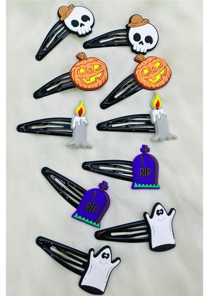Halloween Cadılar Bayramı Saç Tokası 10'lu Set