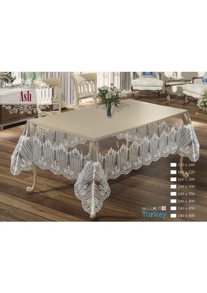 Aslı Silikon Şeffaf Fransız Güpürlü Pvs Leke Tutmaz Su Geçirmez Günlük & Çeyizlik Masa Örtüsü