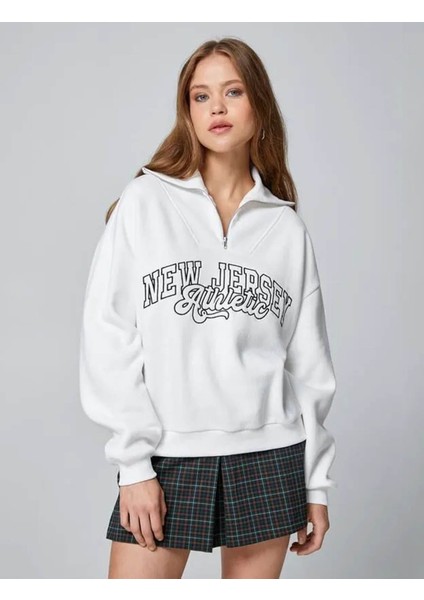 Kadın Sweatshirt Ekru 4WAL10031IK