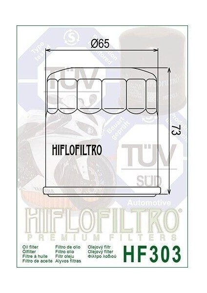 Hiflo HF303 2011-2023 Kawasaki Z 1000 Sx Uyumlu Yağ Filtresi