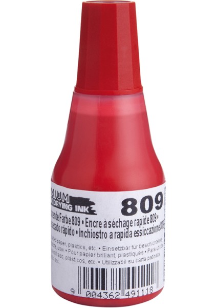 809 25 ml Premıum Çabuk Kuruyan Mürekkep Kırmızı