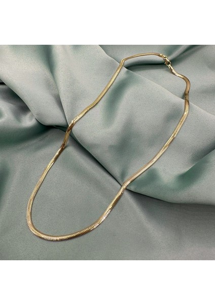 3 Mm. Balık Pulu Yılan Sırtı Altın Kaplama Kadın Gümüş Zincir Kolye fiyatları
