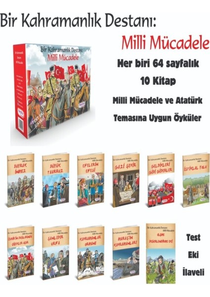 Bir Kahramanlık Destanı Milli Mücadele 10 Kitap Set