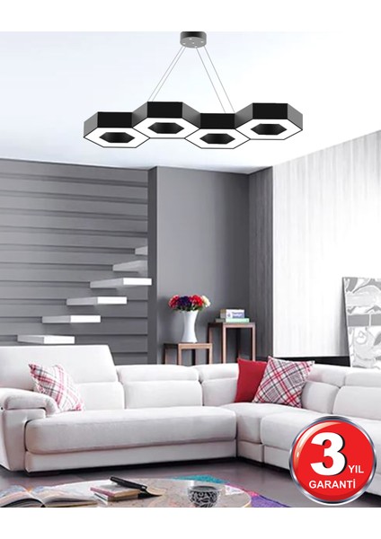 Hegza Lighting Catena - Ledli Modern Sarkıt Linear LED Avize Salon Mutfak Oturma Odası Yatak Odası Antre Hol LED