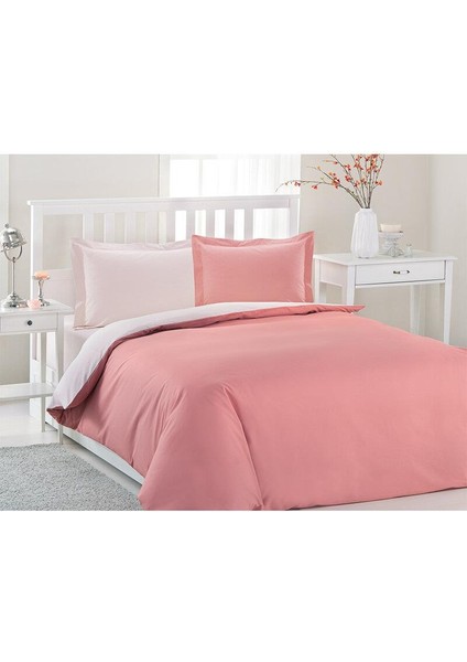Colormix Pembe Çift Kişilik Ranforce Nevresim Takımı