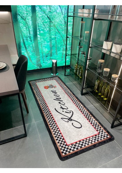 Kitchen Mackenzie Dama Desenli Mutfak Halısı fiyatları