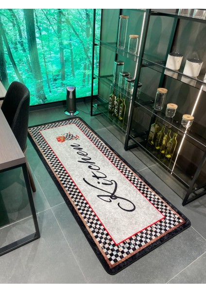 Kitchen Mackenzie Dama Desenli Mutfak Halısı modelleri