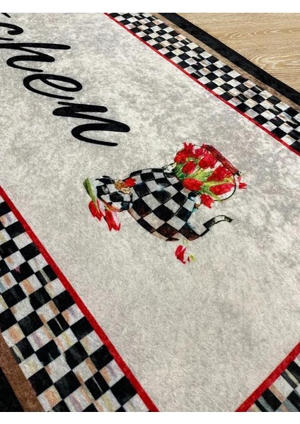 Kitchen Mackenzie Dama Desenli Mutfak Halısı indirimleri