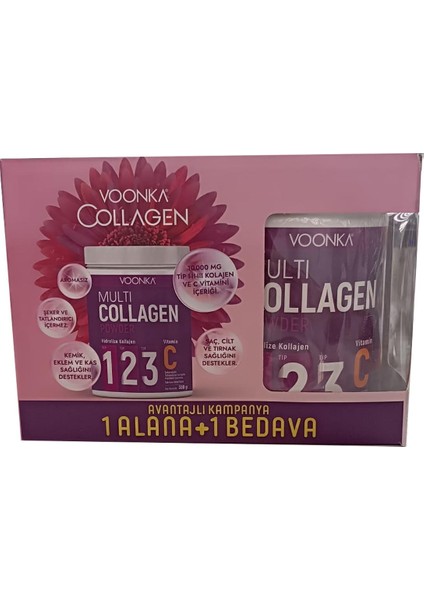 Multi Collagen Powder 300 gr x2 Avantajlı Kampanya 1 Alana 1 Bedava!!