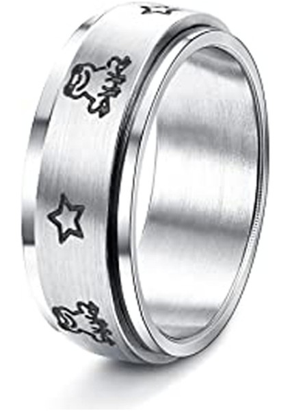 Moda Çift Yüzük Gümüş Kurbağa Yıldızı (Yurt Dışından)