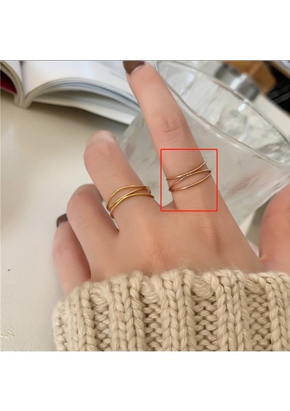 Moda Çift Yüzüğü Gül Altın (Yurt Dışından)