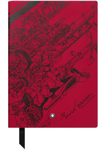 146 Great Characters Enzo Ferrari Çizgili Kırmızı Not Defteri 128067