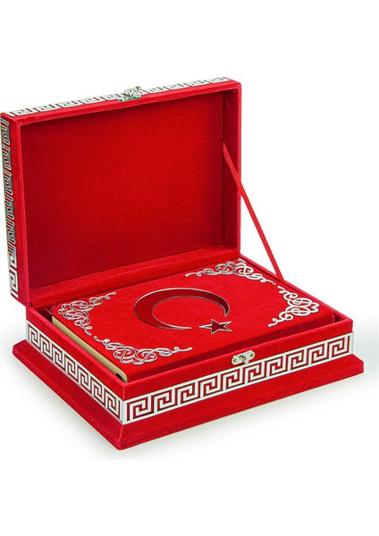 Kadife Sandıklı Ay Yıldız Türkiye Özel Tasarım Kur'an-ı Kerim Seti fiyatları