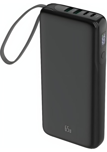 20.000MAH 65W 2xusb 2xtype-C Süper Hızlı Şarj LCD Dijital Göstergeli Şarj Aleti Powerbank