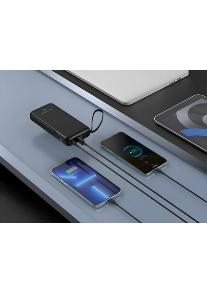 20.000MAH 65W 2xusb 2xtype-C Süper Hızlı Şarj LCD Dijital Göstergeli Şarj Aleti Powerbank